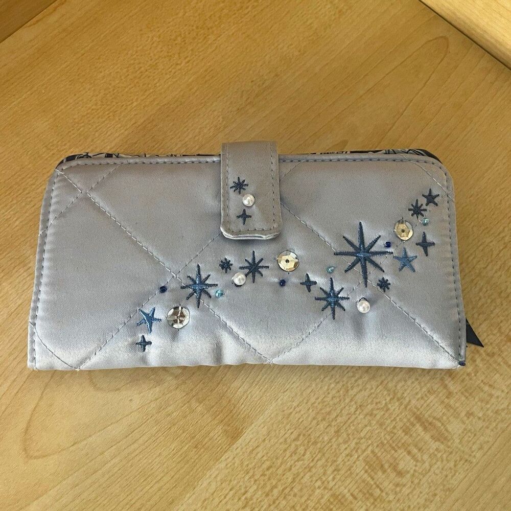 Vera Bradley Disney Cinderella Paisley on Morning Glory RFID Finley Wallet